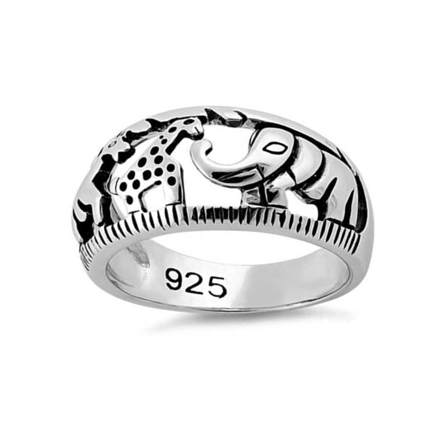 African Safari Animal Ring - Sterling Silver