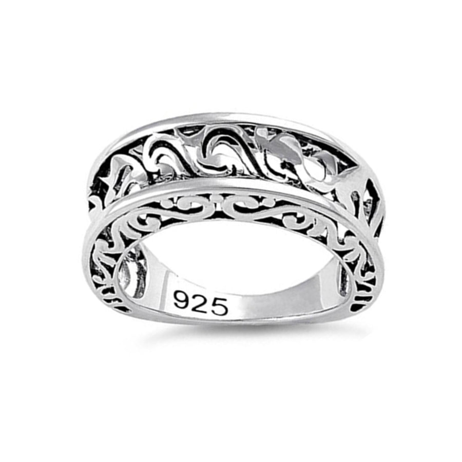 Filigree Spinner Ring - Sterling Silver
