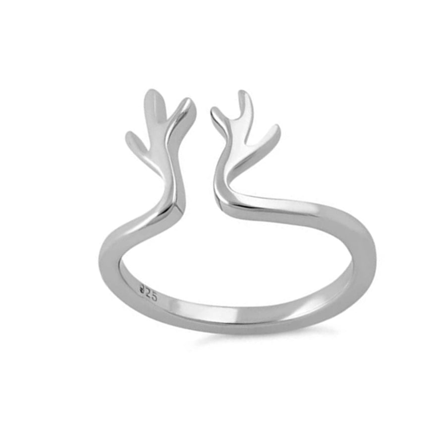 Antler Branch Open Design Ring - Sterling Silver