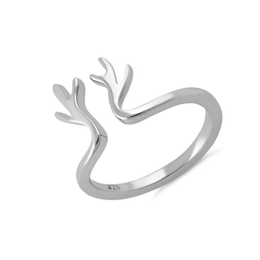 Antler Branch Open Design Ring - Sterling Silver