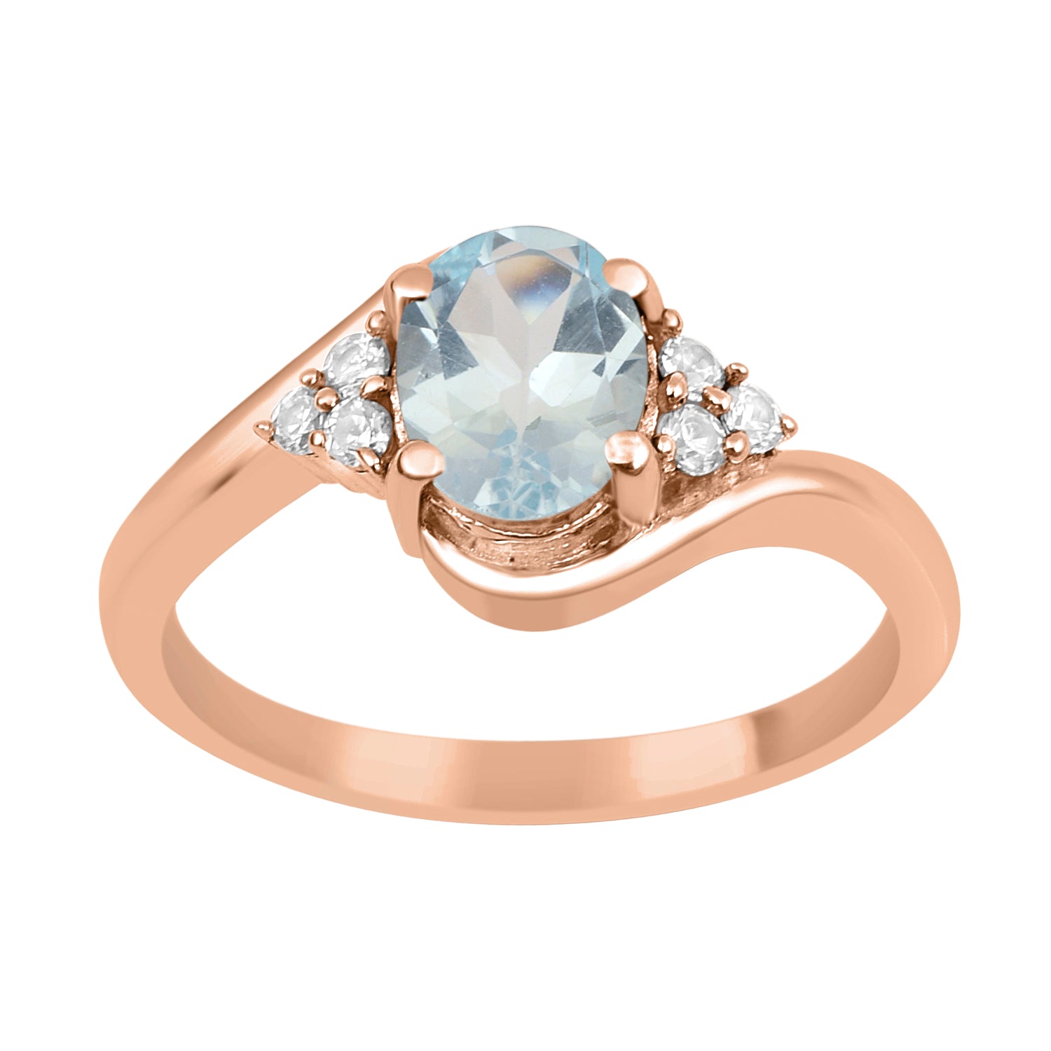 Aquamarine 1.5 ctw. Oval Cut Solitaire Ring-Sterling Silver