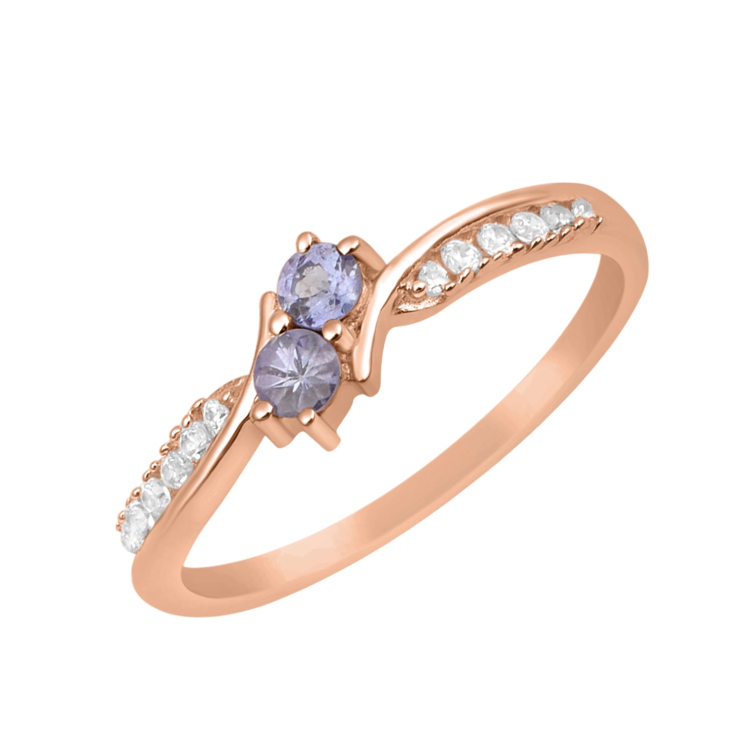 Round 0.20 Ctw Tanzanite Ring-Sterling Silver