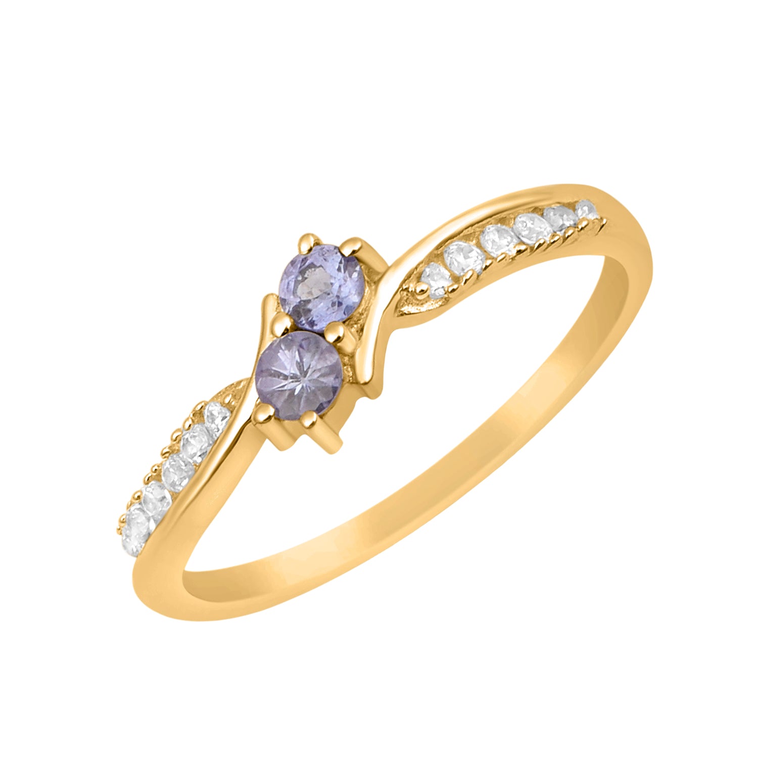 Round 0.20 Ctw Tanzanite Ring-Sterling Silver