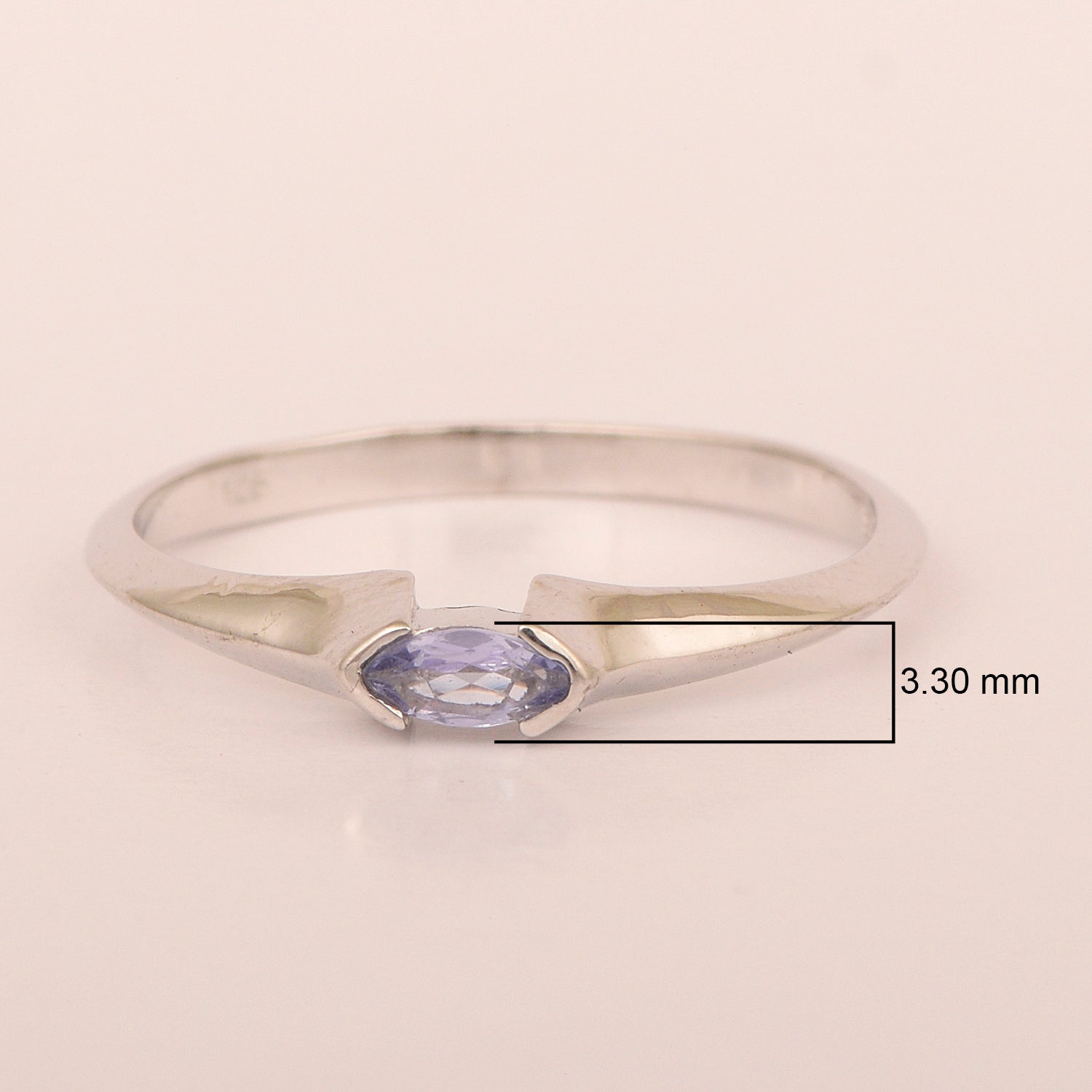 Marquise Cut 0.20 Ctw Tanzanite 925 Sterling Silver Women Wedding Ring - Kimaya INC