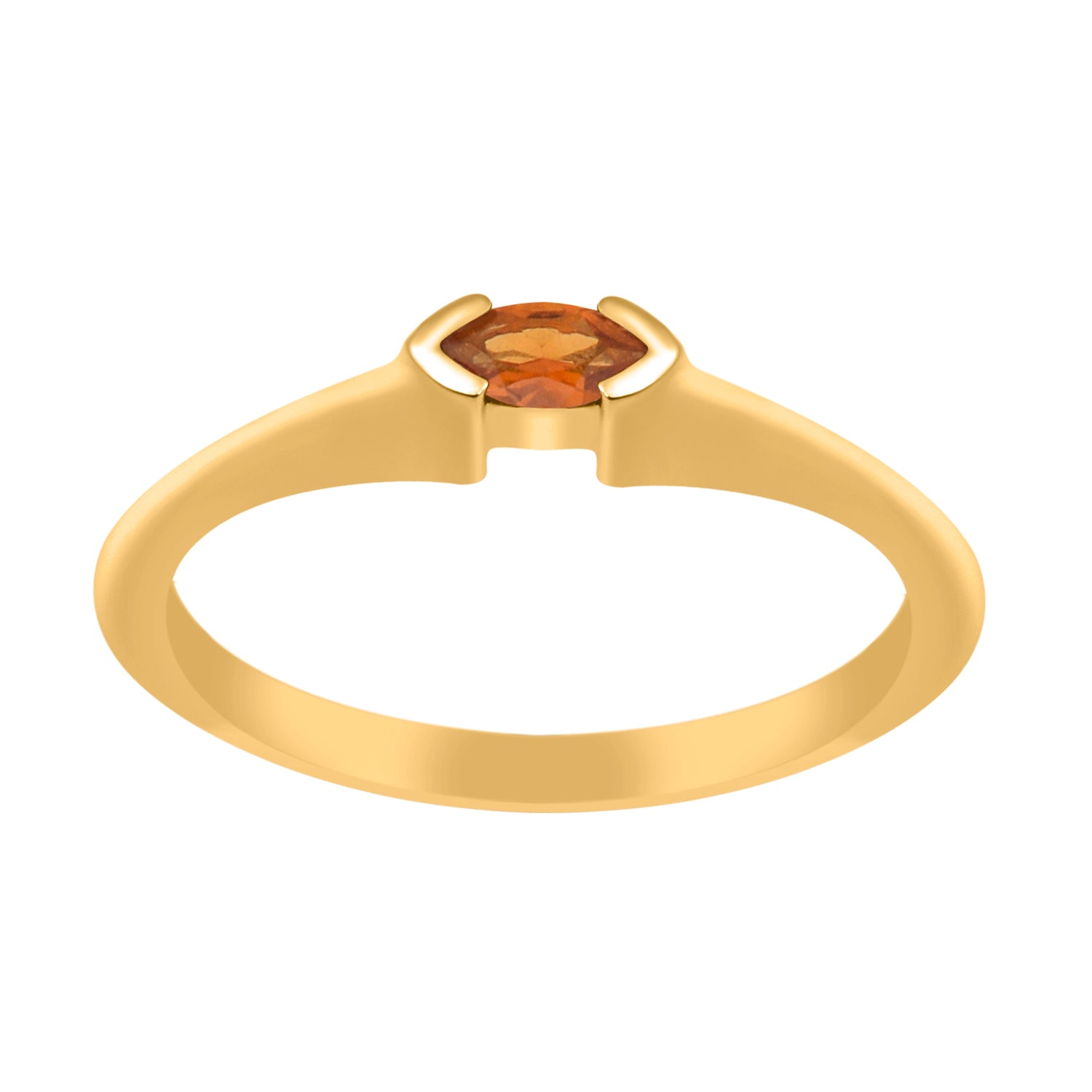 Marquise Cut 0.20 Ctw Citrine 925 Sterling Silver Women Wedding Ring