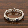 Stackable Square 0.50 Ctw Blue Sapphire Women Sterling Silver Ring - Kimaya INC