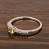 Round 0.40 Ctw Citrine 925 Sterling Silver Stacking Solid Ring - Kimaya INC