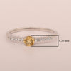 Round 0.40 Ctw Citrine 925 Sterling Silver Stacking Solid Ring - Kimaya INC