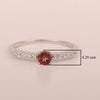 Round 0.40 Ctw Garnet 925 Sterling Silver Stacking Solid Ring - Kimaya INC