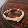 925 Sterling Silver Round 4MM Citrine White Accents Promise Ring - Kimaya INC