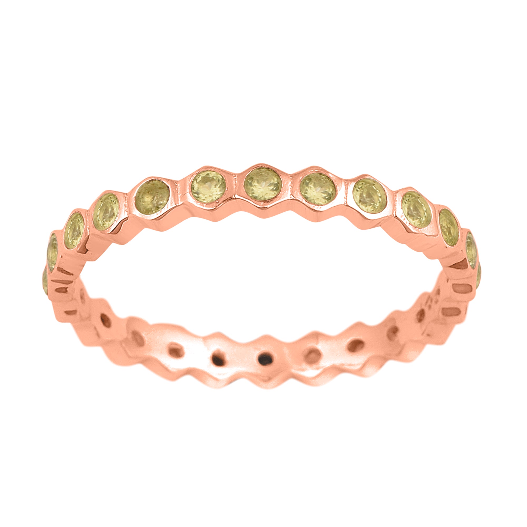 Peridot Full Eternity Ring - Sterling Silver