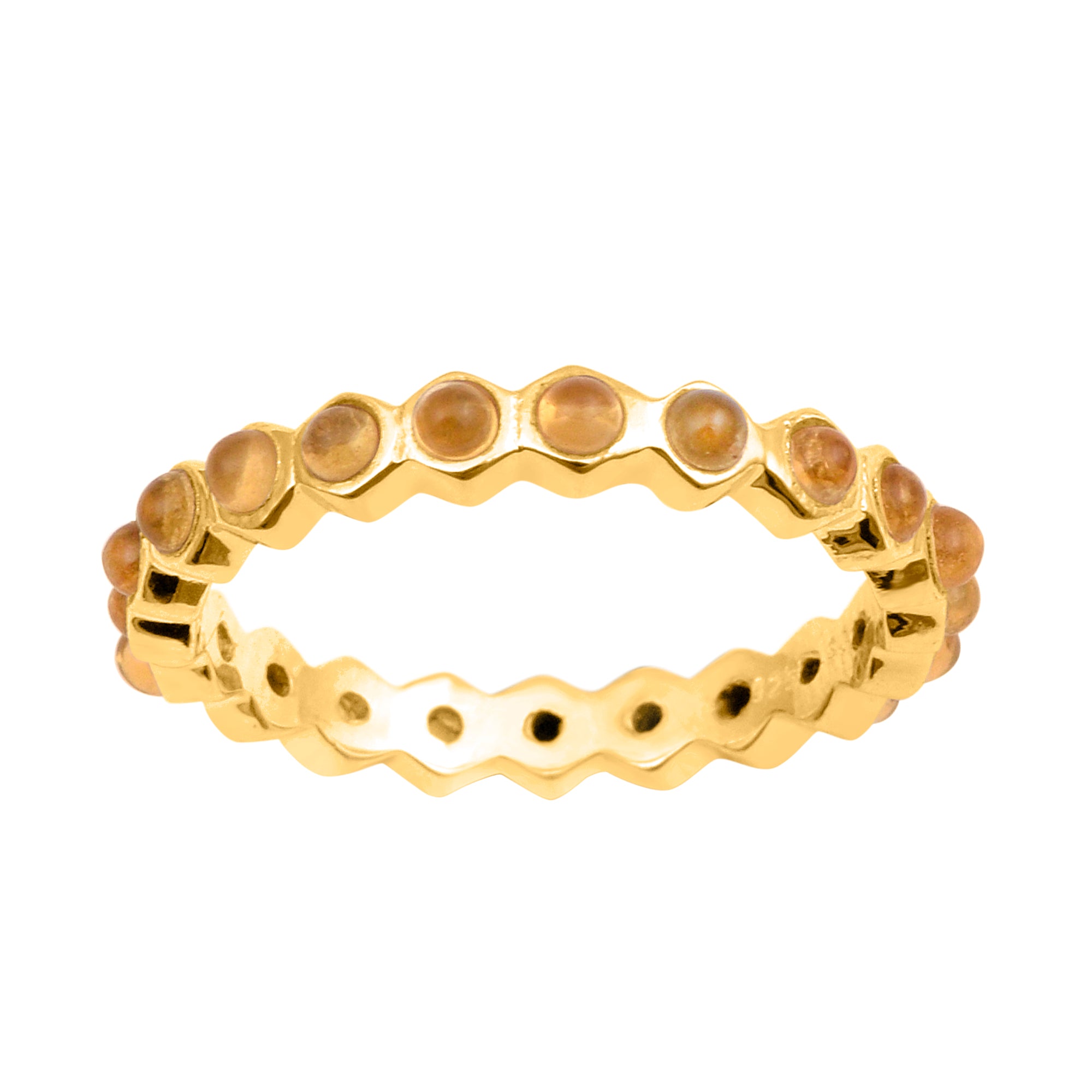 Citrine Full Eternity Ring - Sterling Silver