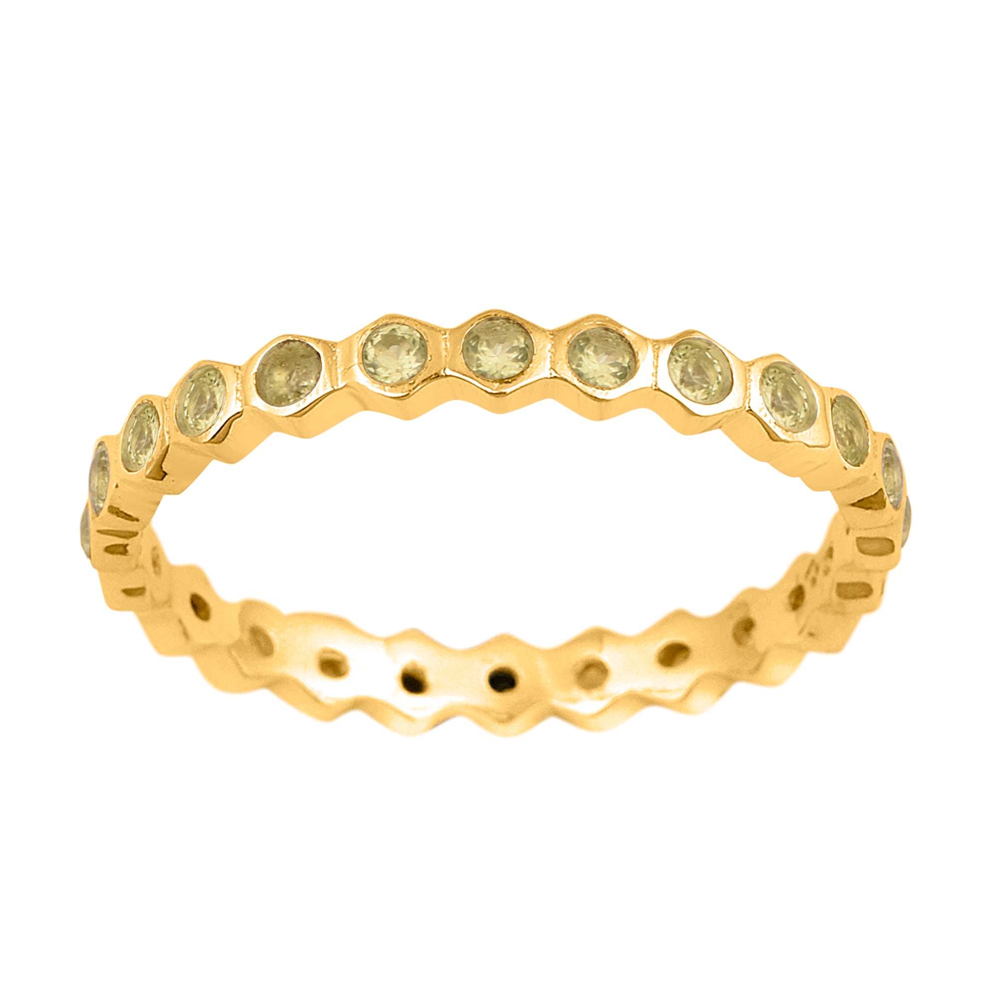 Peridot Full Eternity Ring - Sterling Silver