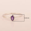 Oval Cut 5X3MM Bezel Set Amethyst 925 Sterling Silver Women Stacking Ring - Kimaya INC