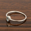Oval Cut 5X3MM Bezel Set Aquamarine 925 Sterling Silver Women Stacking Ring - Kimaya INC