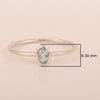 Oval Cut 5X3MM Bezel Set Aquamarine 925 Sterling Silver Women Stacking Ring - Kimaya INC