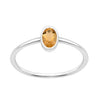 Oval Cut 5X3MM Bezel Set Citrine 925 Sterling Silver Women Stacking Ring - Kimaya INC
