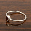 Oval Cut 5X3MM Bezel Set Garnet 925 Sterling Silver Women Stacking Ring - Kimaya INC