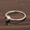 925 Sterling Silver Round 0.20 Ctw Citrine Women Engagement Ring - Kimaya INC