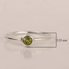 925 Sterling Silver Round 0.20 Ctw Peridot Women Engagement Ring - Kimaya INC