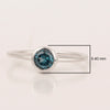 925 Sterling Silver Round 5mm 0.30 Ctw London Blue Topaz Women Engagement Ring - Kimaya INC