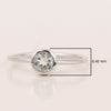 925 Sterling Silver Round 5mm 0.30 Ctw Swiss Blue Topaz Women Engagement Ring - Kimaya INC