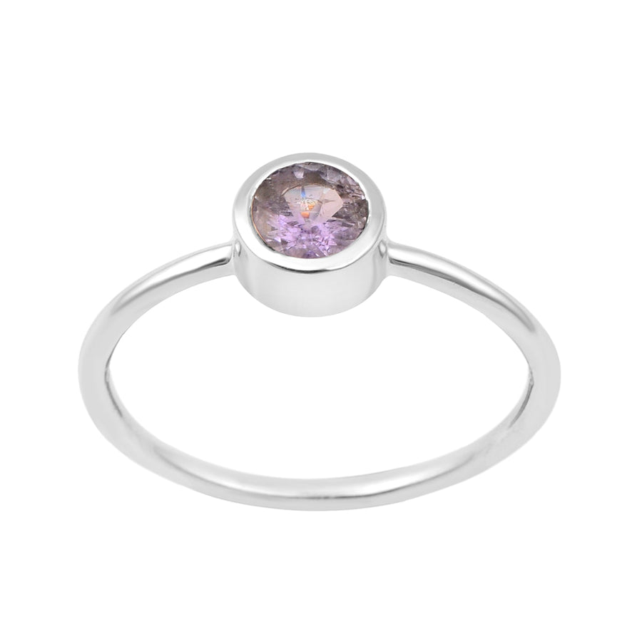 925 Sterling Silver Round 5mm 0.30 Ctw Tanzanite Women Engagement Ring