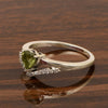 Sterling Silver Love Heart Cut 5MM Peridot Engagement Rings - Kimaya INC