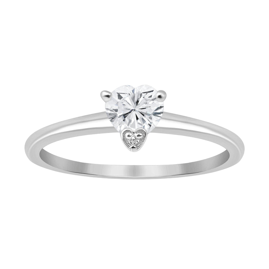 Moissanite Solitaire Ring – Sterling Silver