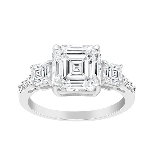 7.5 Ctw White CZ Solitaire Engagement Ring