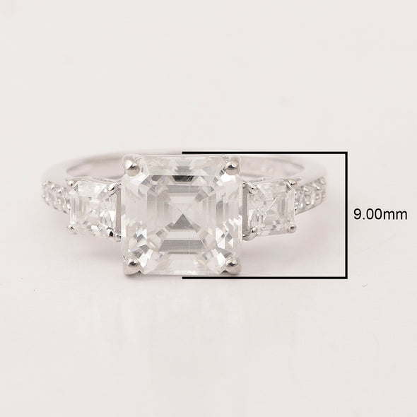 7.5 Ctw White CZ Solitaire Engagement Ring