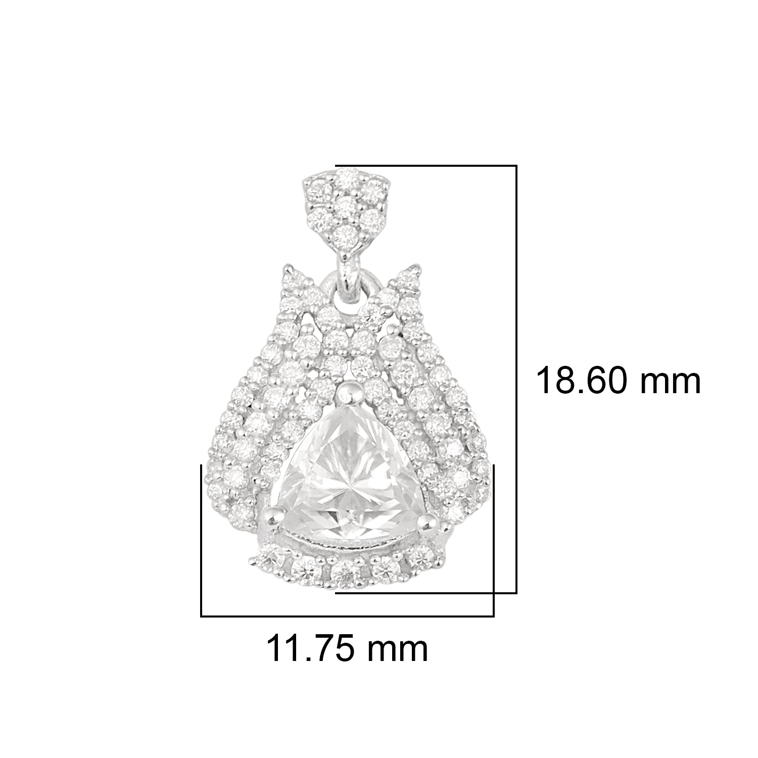 Moissanite Drop Layered Halo Earrings - Sterling Silver
