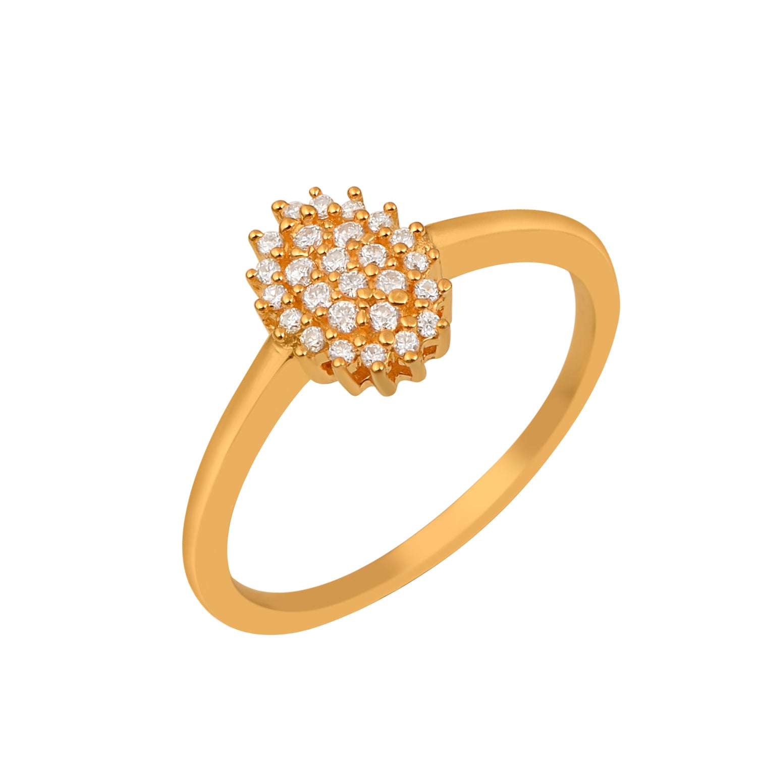 Moissanite Cluster Everyday Sparkle Ring – Sterling Silver