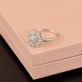Moissanite Floral Vintage Inspired Bloom Ring – Sterling Silver