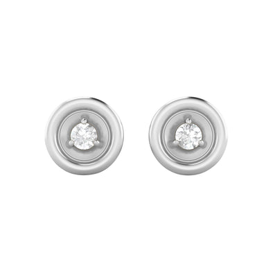 2MM Round Shape Moissanite 925 Sterling Silver Tiny Circle Women Stud Earrings