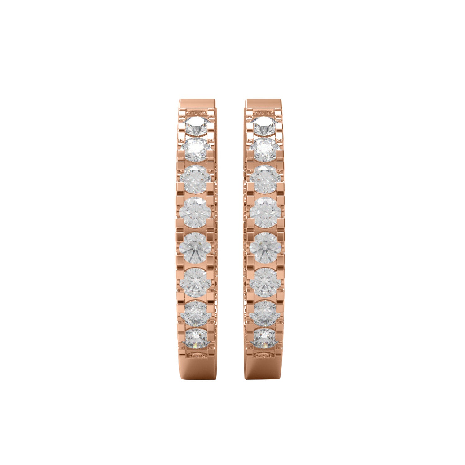 Inside-Out Moissanite Hoop Earrings – Sterling Silver