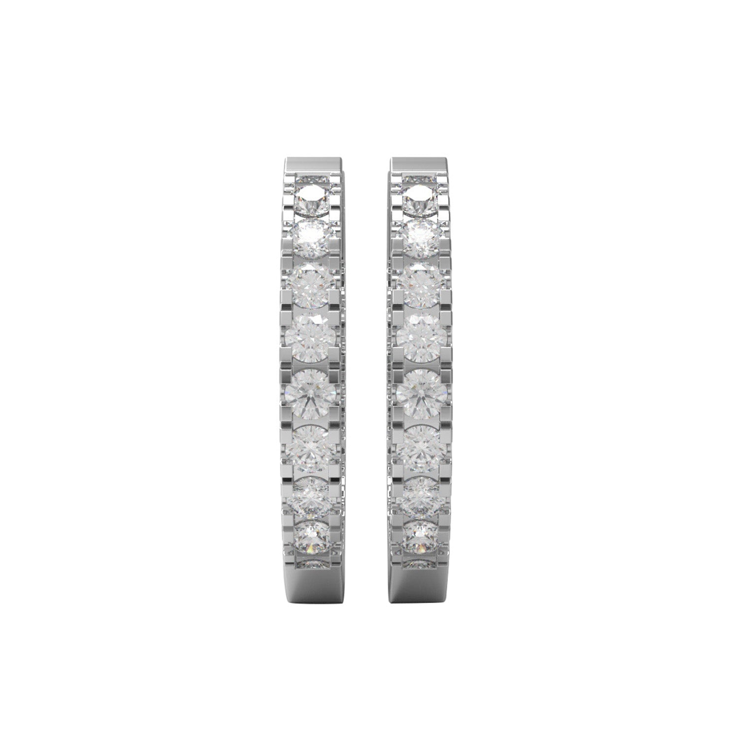 Inside-Out Moissanite Hoop Earrings – Sterling Silver