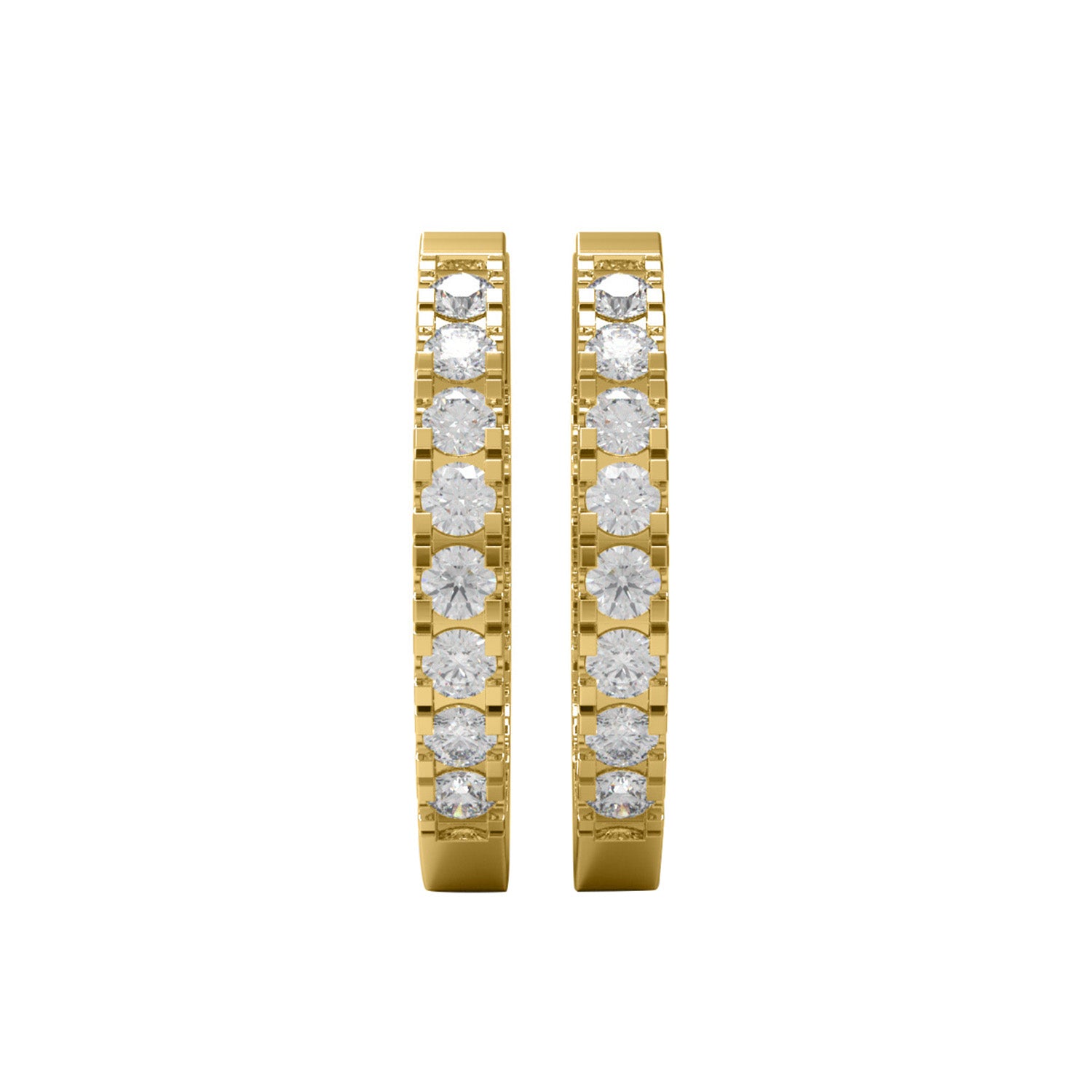 Inside-Out Moissanite Hoop Earrings – Sterling Silver