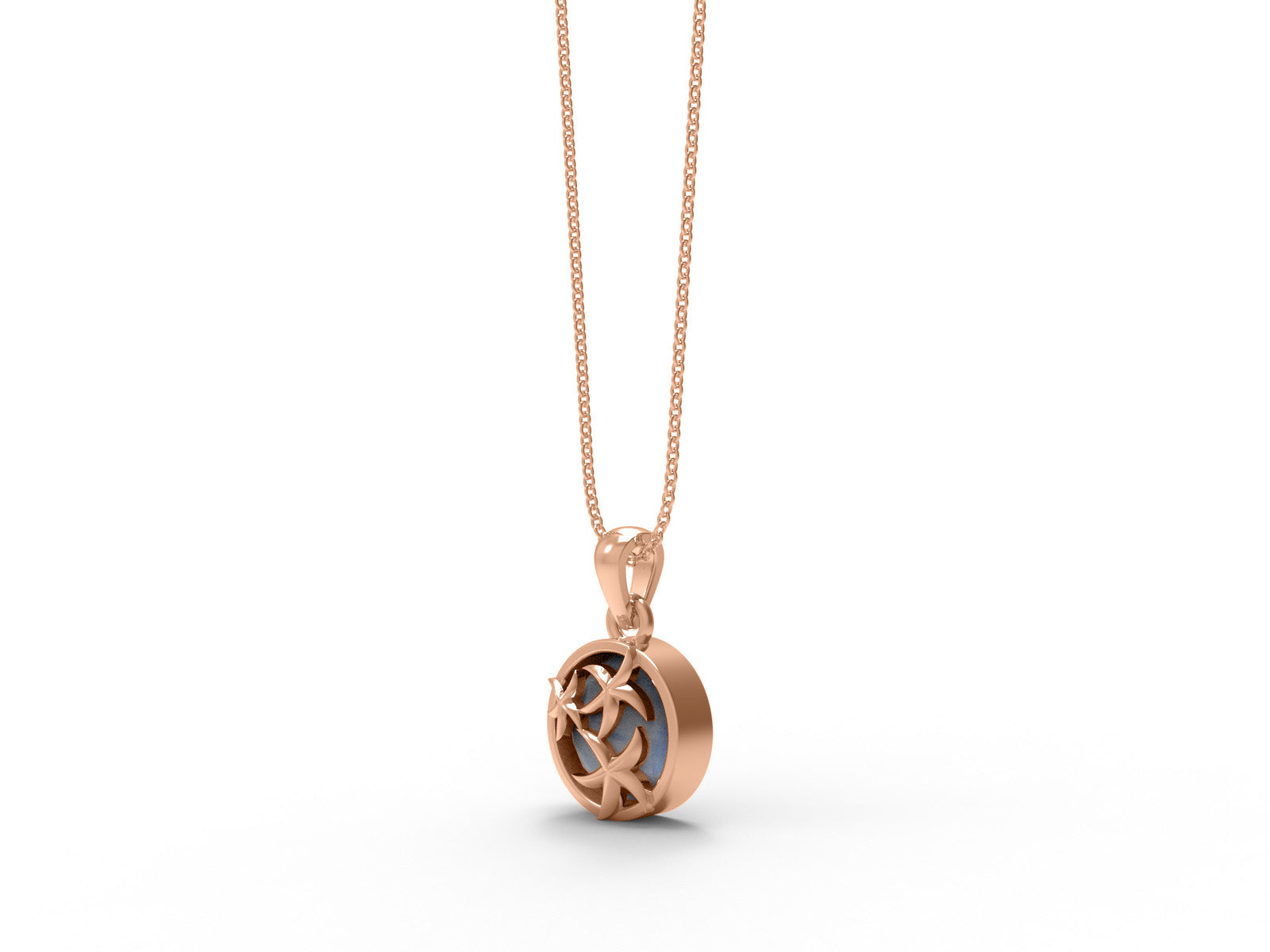 Moonstone Celestial Charm Necklace-Sterling Silver