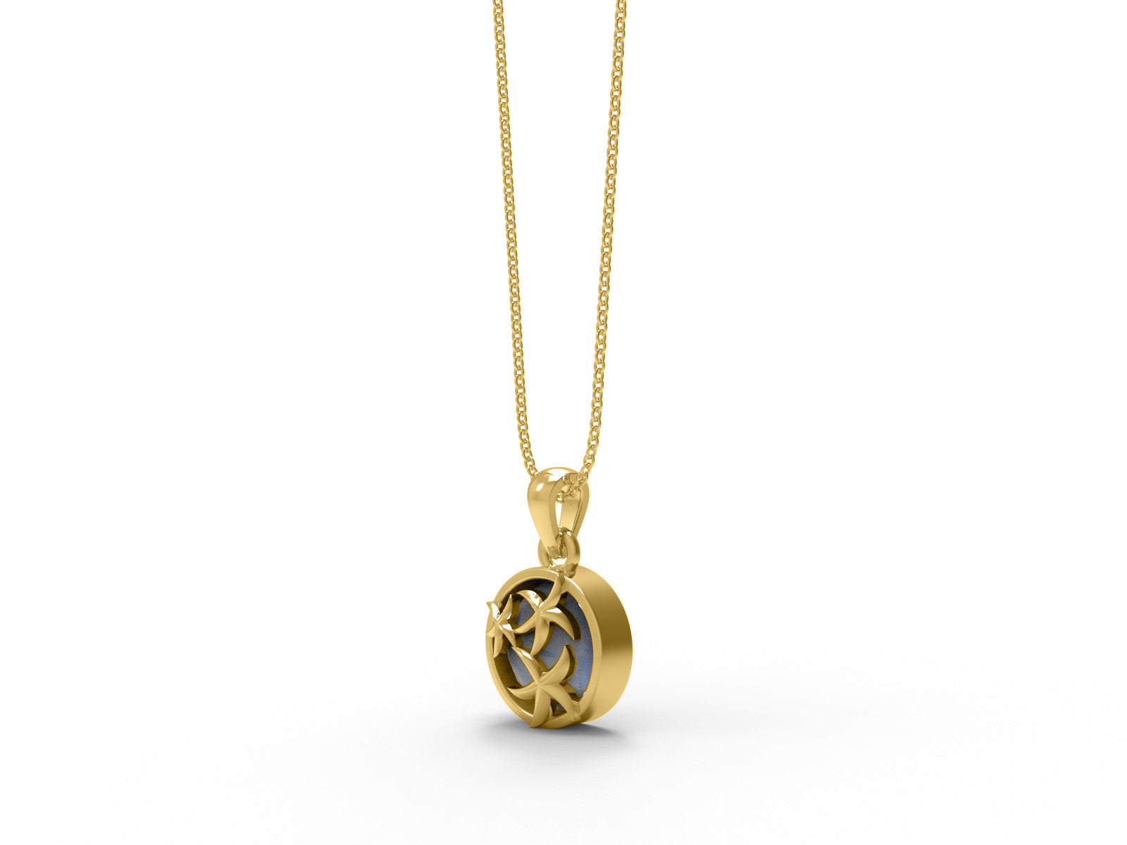 Moonstone Celestial Charm Necklace-Sterling Silver