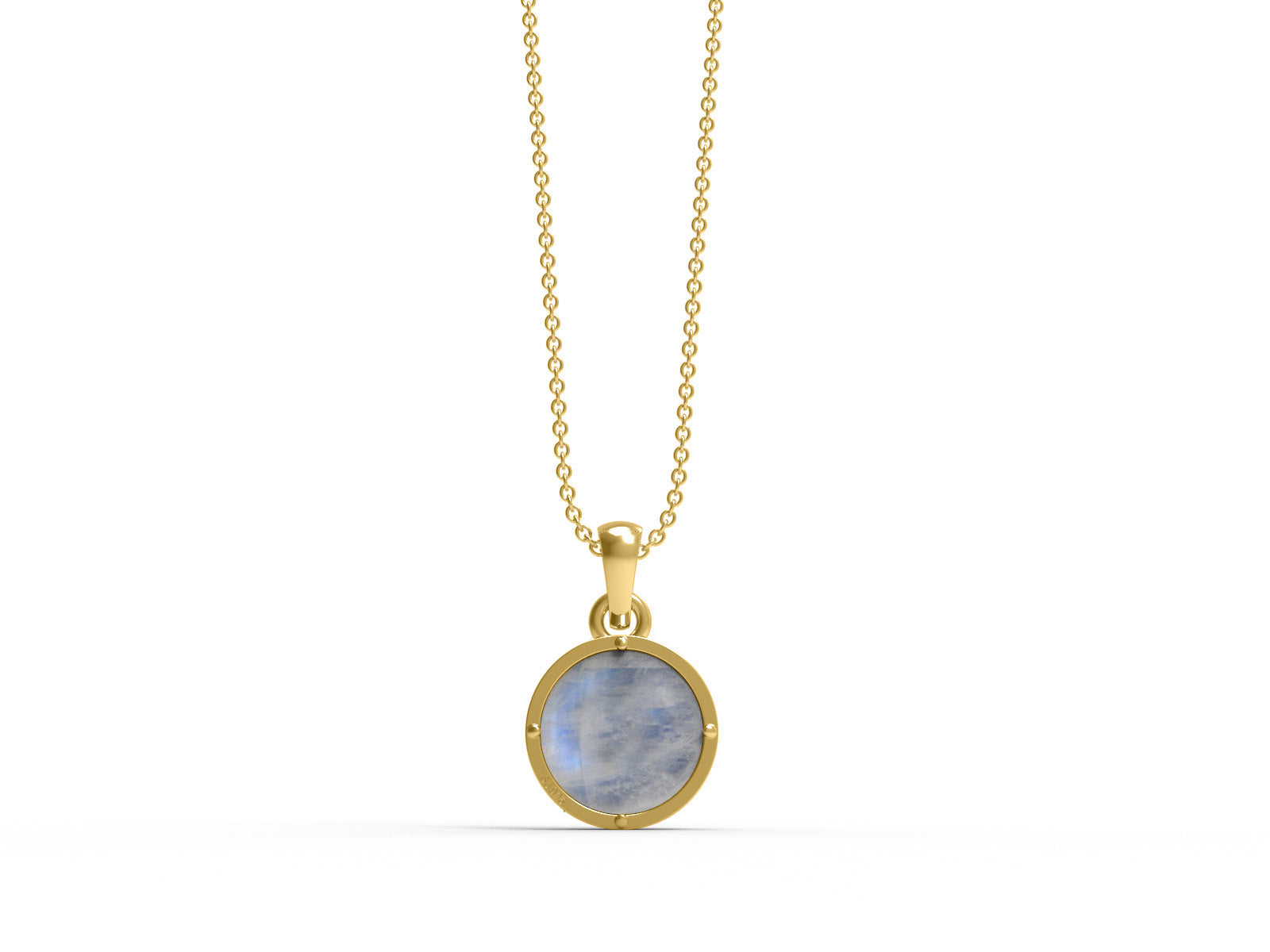 Moonstone Celestial Charm Necklace-Sterling Silver