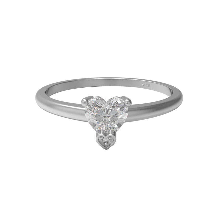 Moissanite Solitaire Ring - Sterling Silver