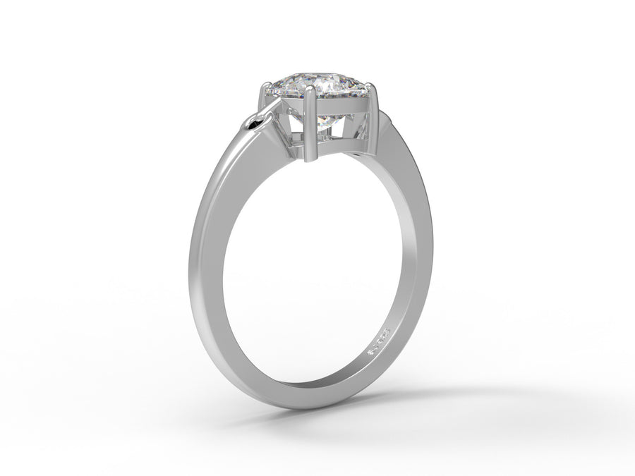 Moissanite Classic Basket Setting Solitaire Ring – Sterling Silver