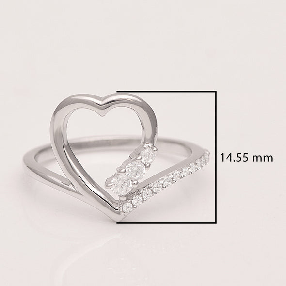 White Cubic Zircon Ring