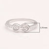 White Cubic Zircon Ring