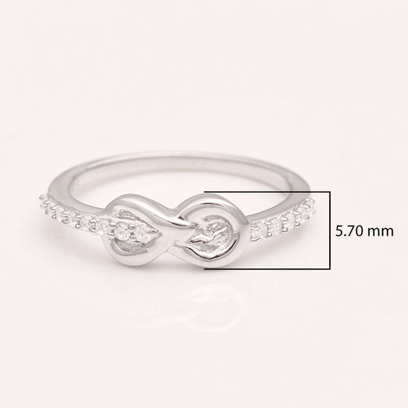 White Cubic Zircon Ring
