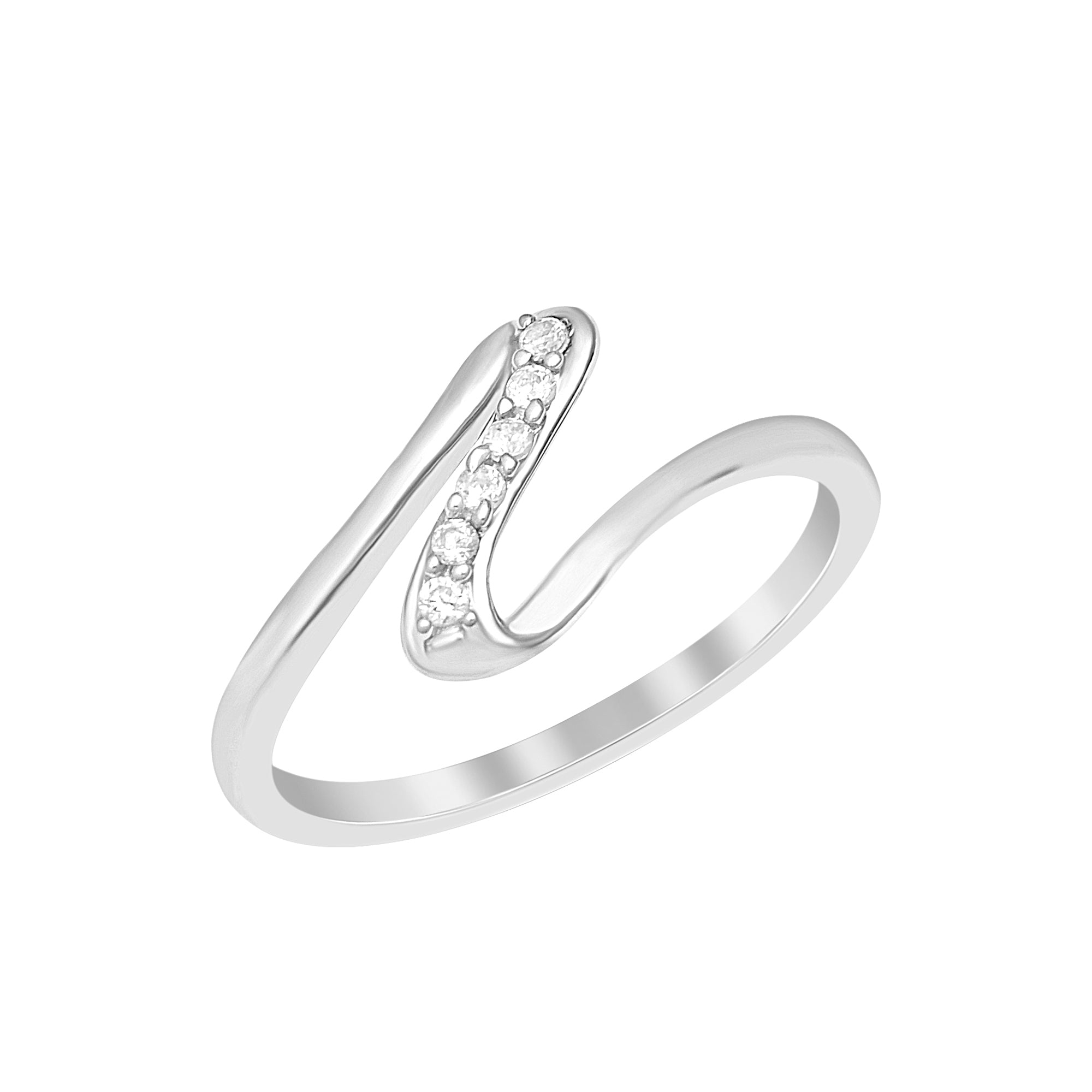 White Cubic Zircon Ring