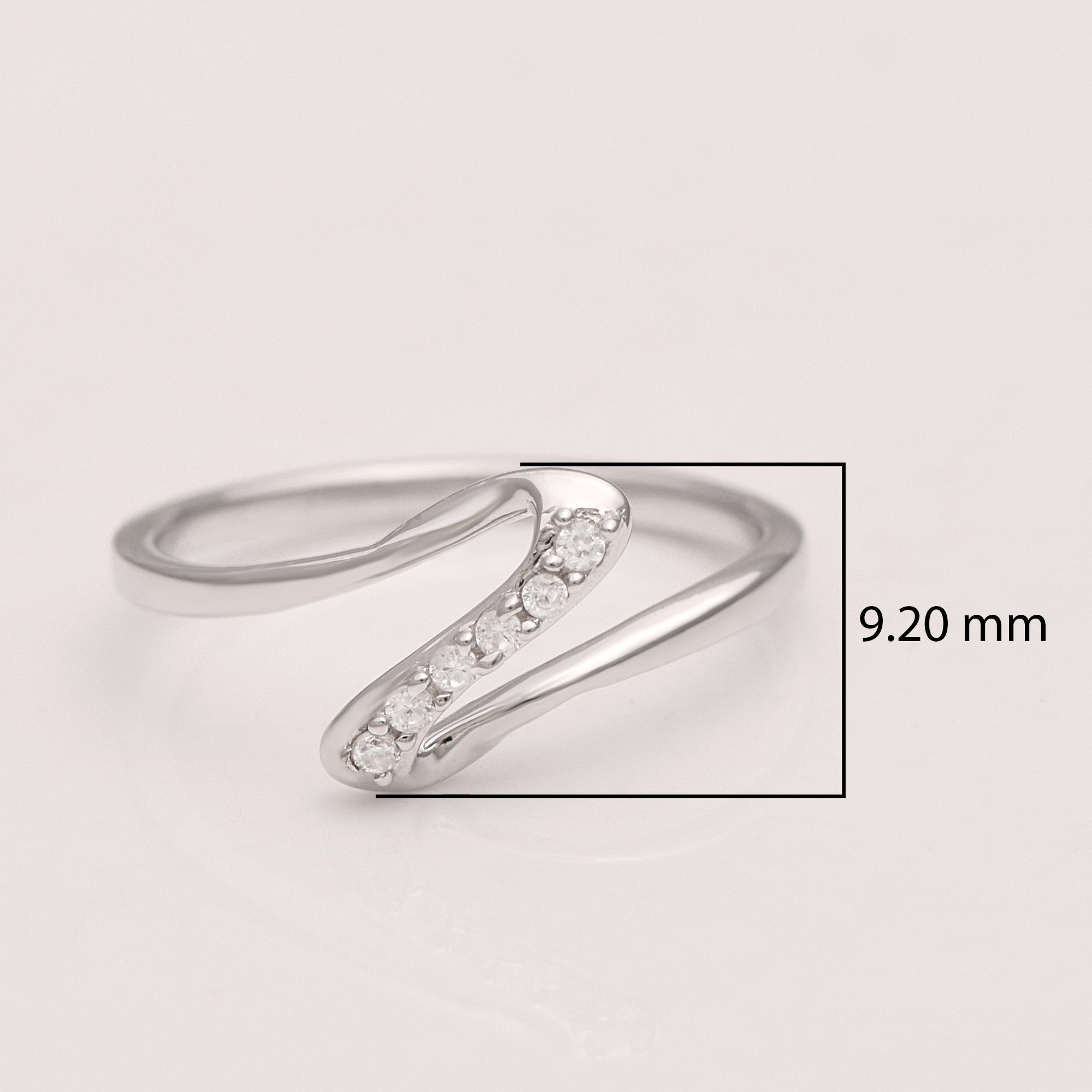 White Cubic Zircon Ring