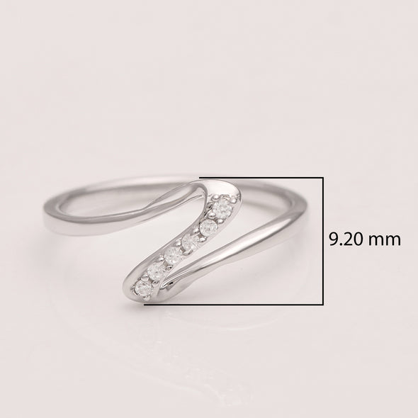 White Cubic Zircon Ring