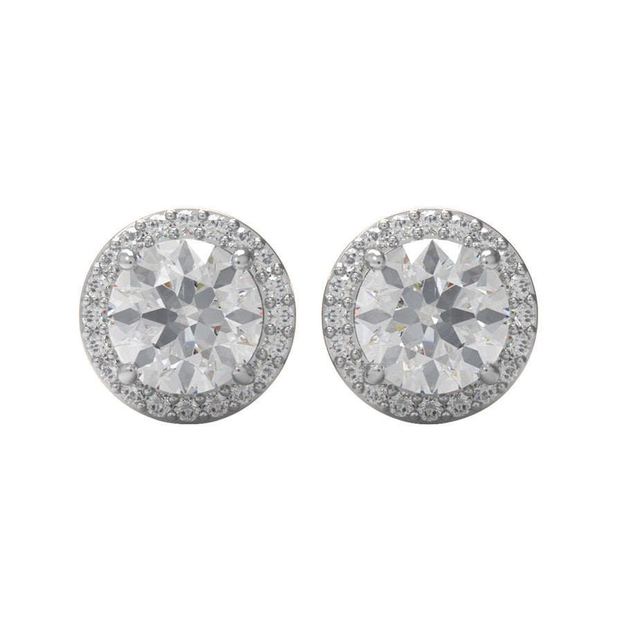 Moissanite Luxurious Halo Jewelry Set - Sterling Silver